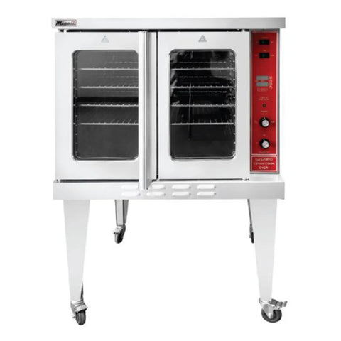 Migali C-CO1-NG COMMERCIAL SINGLE DECK GAS BAKING CONVECTION OVEN WITH CASTERS