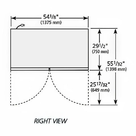 True T-49F-4-HC 54" Two Section Reach In Freezer, (4) Solid Door, 115v