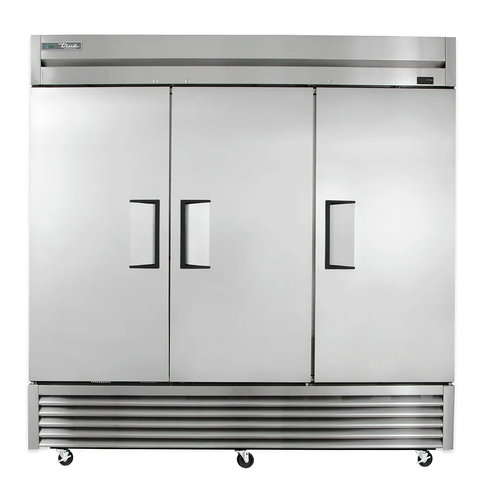 True T-72-HC 78 1/10" Three Section Reach In Refrigerator, (3) Left/Right Hinge Solid Doors, 115v