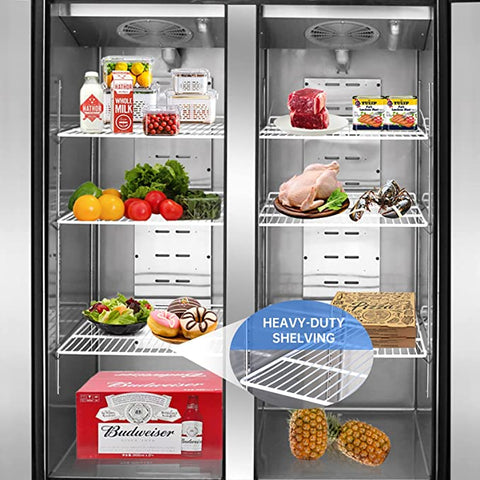 Westlake WK-48RF 48"Reach-in Double door COMBO Refrigerator and Freezer 36 Cu.Ft.