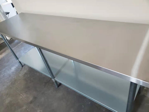 Commercial Work Table WT-E3084- Stainless Steel Top, Galvanized Undershelf  84x30"