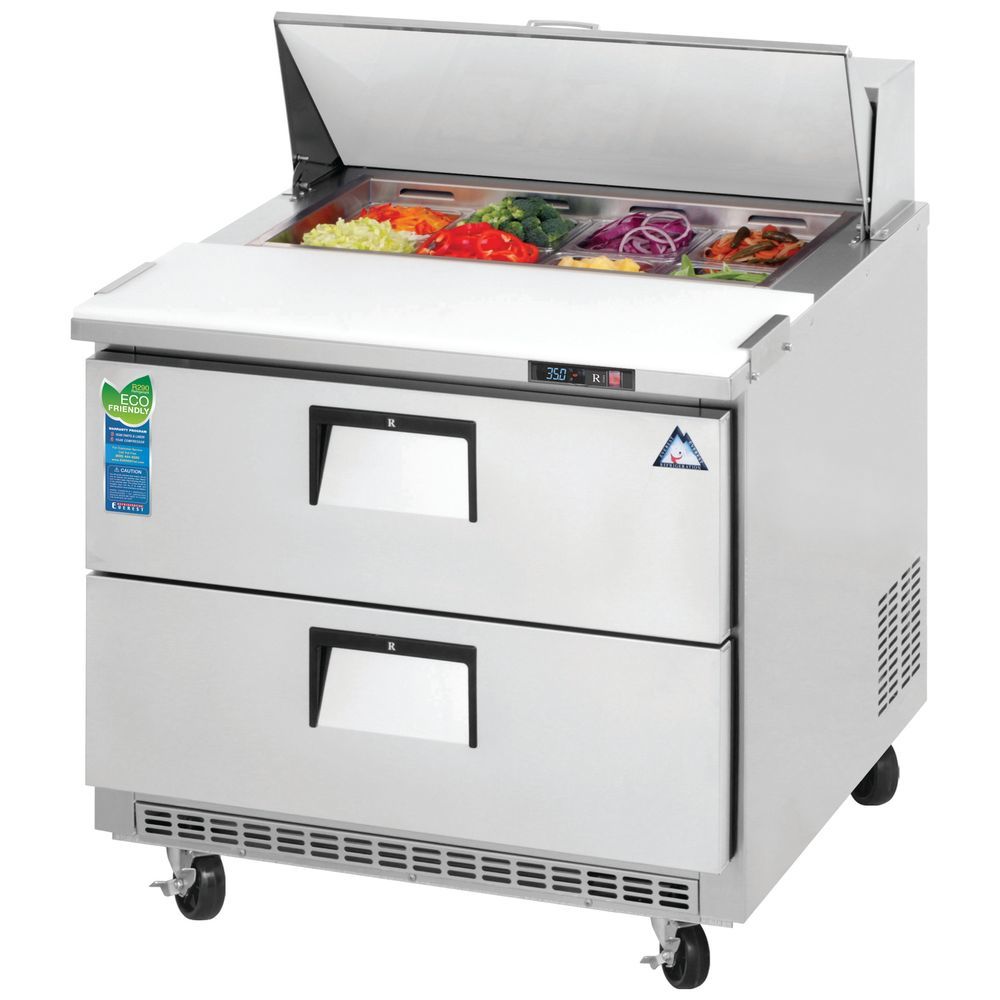 Everest EPBNSR2-D2 36" Two Drawer Sandwich Prep Table Refrigerator