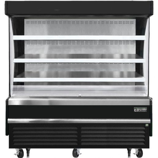 Everest  EOMV-72-B-28-S Black 73-1/4" Vertical Air Curtain Merchandiser