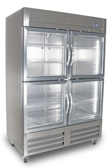 Kelvinator Commercial KCHRI54R4HGDR (738316) 54" Two Section Reach In Refrigerator, (4) Left/Right Hinge Glass Doors, 120v