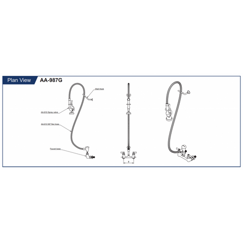 AA Heavy Duty Pre-Rinse Units AA-984G