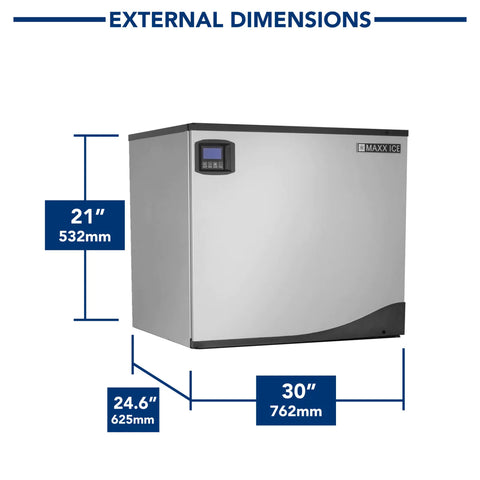 Maxx Ice MIM500N Intelligent Series Modular Ice Machine, 30"W, 521 lbs, Energy Star, in Stainless Steel