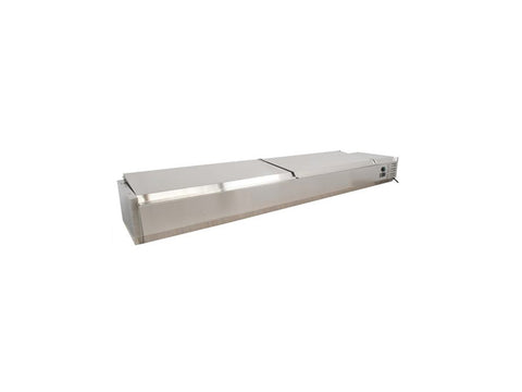 79-INCH REFRIGERATED TOPPING RAIL WITH STAINLESS STEEL COVER ITEM# 46497