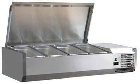 47-INCH REFRIGERATED TOPPING RAIL WITH STAINLESS STEEL COVER ITEM# 46658