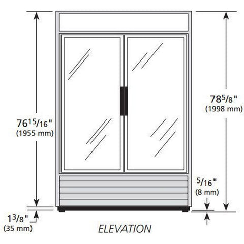 True GDM-49FC-HC~TSL01 54" Double Swing Glass Door Black Floral Merchandiser, 4