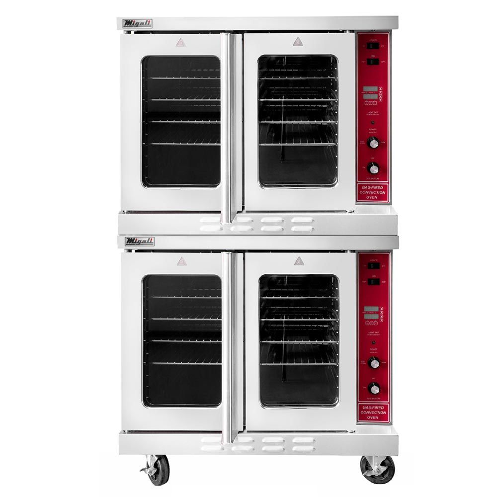 Migali C-CO2-NG 38" Natural Gas Full Size Double Deck Convection Oven